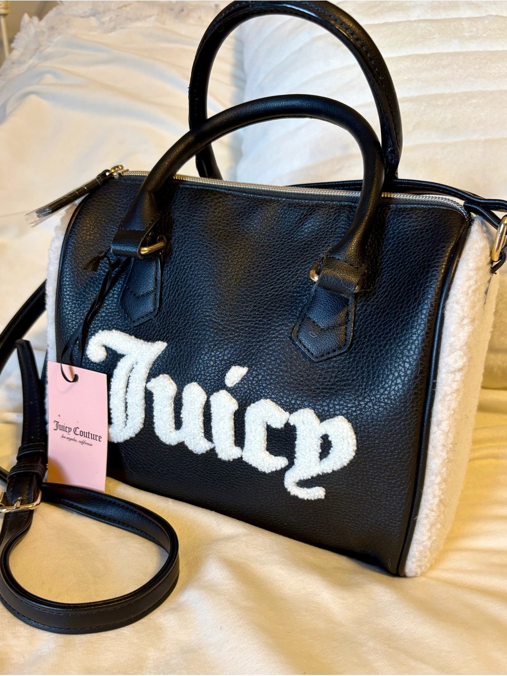 NWT Juicy Couture Flashback Satchel with White 'Juicy' Logo